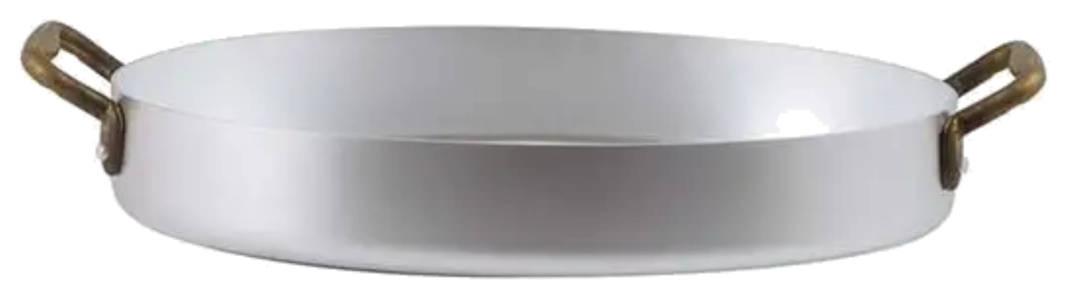 Plat ovale 26 cm avec 2 anses en laiton