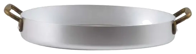 Plat ovale 26 cm avec 2 anses en laiton