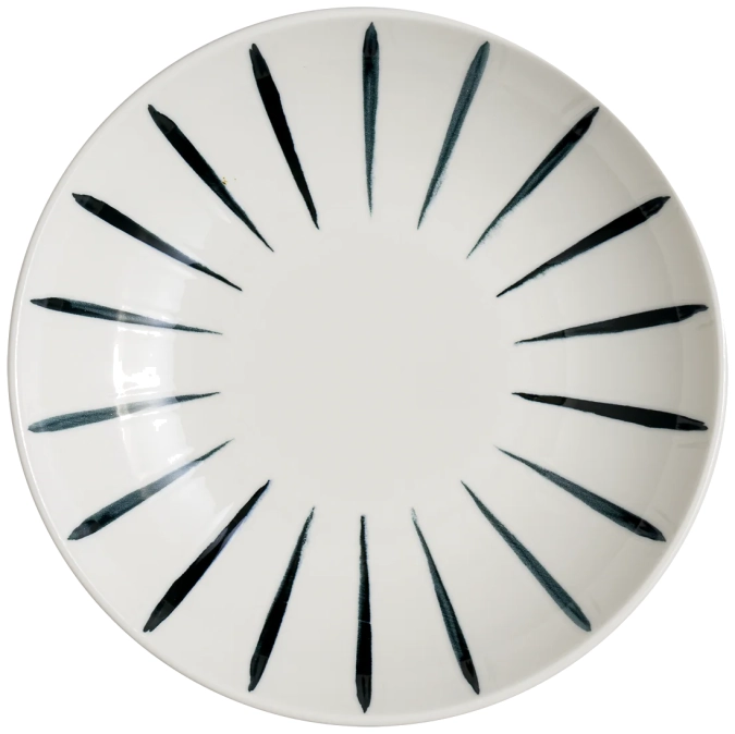 Lavis Black Bloom assiette creuse