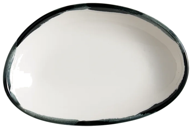 Lavis Black Vago assiette ovale