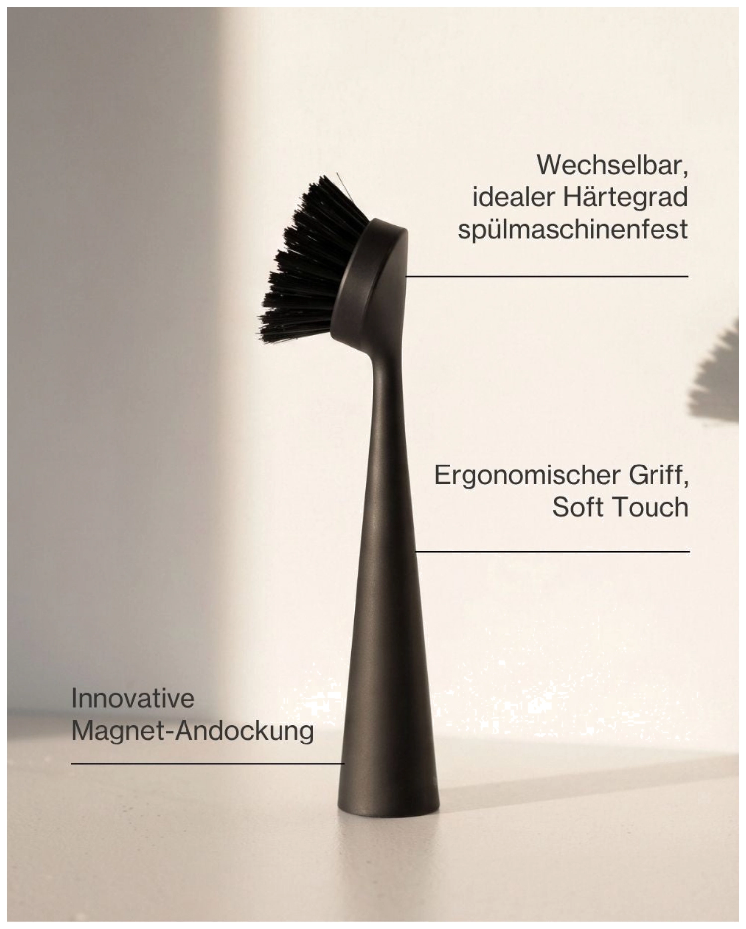 2er Set Wechselbürsten Kunststoff magnetisch