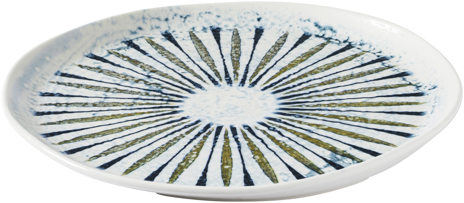 Fresco Shoal Blue Organic Teller flach