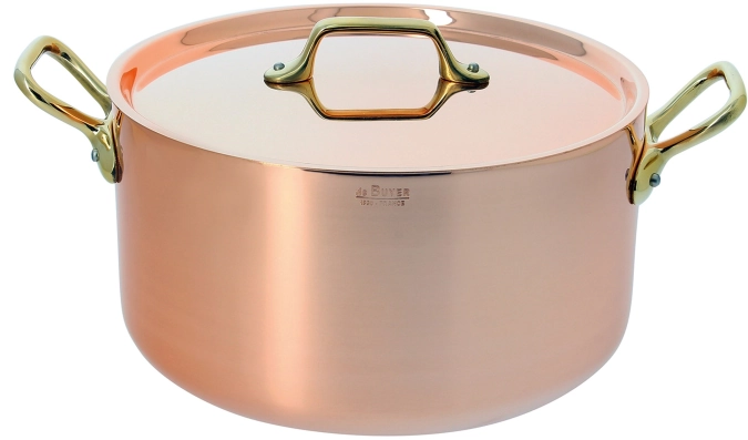 Inocuivre petite rôtissoire cuivre poignée laiton