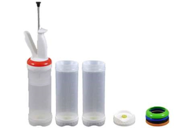 Distributeur de sauces Set 3 bouteilles Trois trous 1 pompe