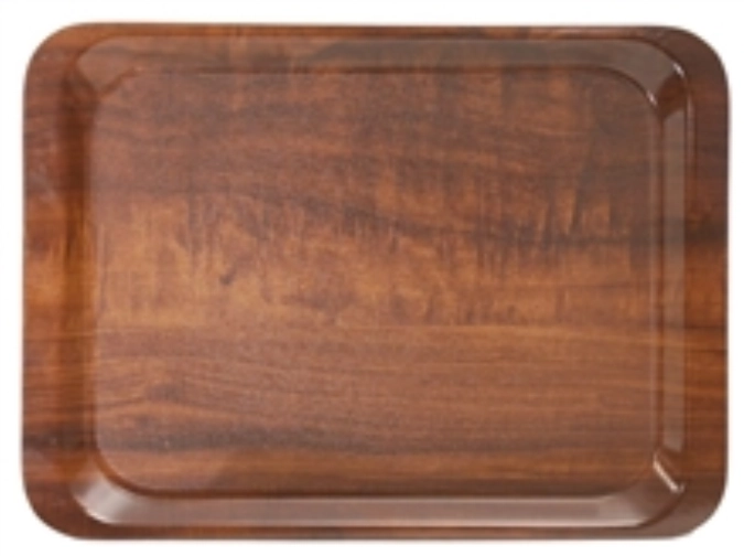 Tablett, rechteckig, Nussbaum Optik